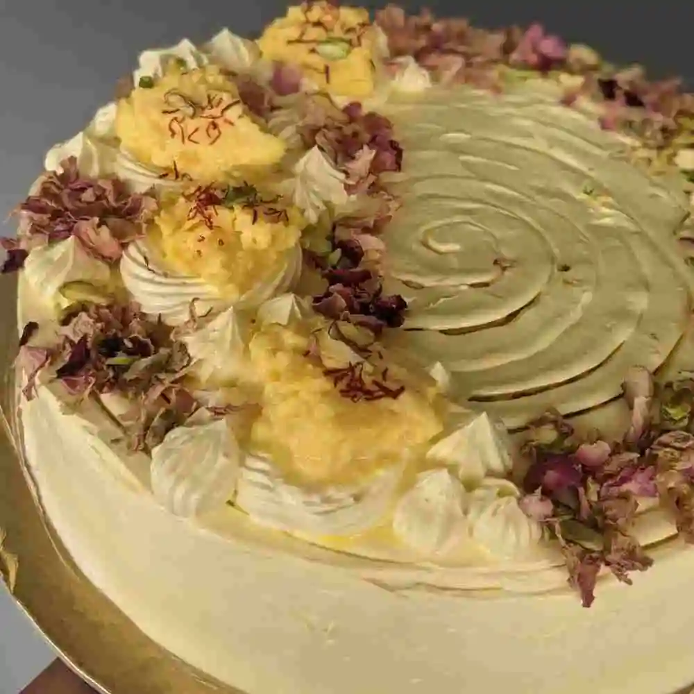Order Rasmalai Cake with Saffron and Almond Toppings